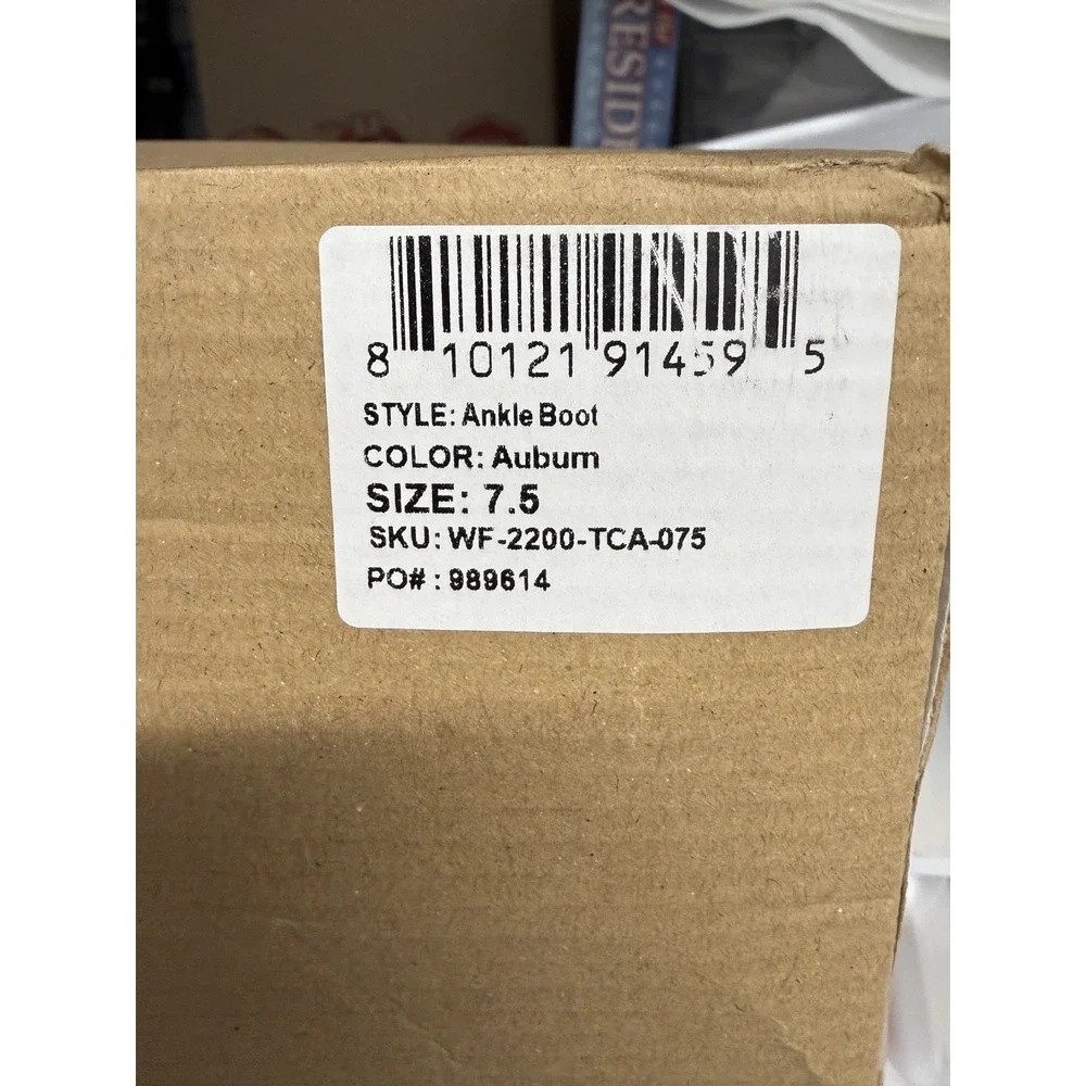 Nisolo Ankle Boot Mia Auburn Brown Leather Womens 7.5 Medium New In Box
